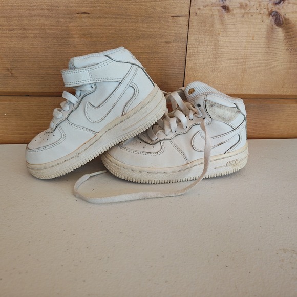 Nike Other - Nike Air Force 1 Mid TD Toddler Unisex Size 7C White Basketball Shoes 314197-113